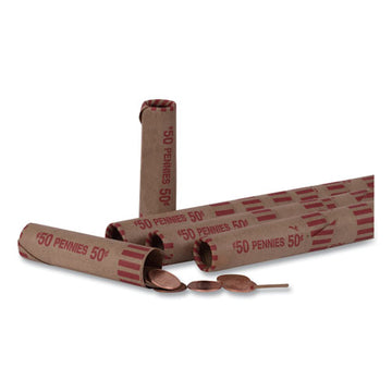 Pap-R Products Preformed Tubular Coin Wrappers, Pennies, $.50, 1000 Wrappers-box freeshipping - TVN Wholesale